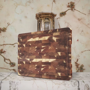 Tabla de cortar de madera de acacia extra grande para comida, carne, cocina, tabla de cortar de madera con ranura para jugo y asas convenientes - Product Image 3