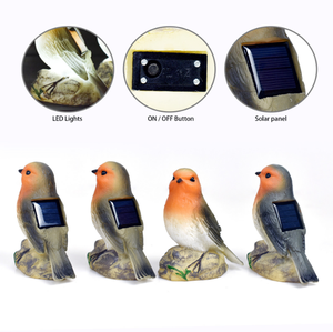Statue de jardin d'<span class=keywords><strong>oiseau</strong></span> solaire en résine pour décoration de patio extérieur - Product Image 3