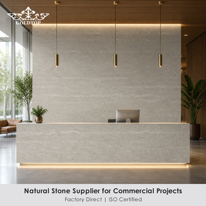 Losas de Piedra Caliza de Pasto Marino GOLDTOP, Acabado Natural Pulido Mate, Compatible con LEED, Revestimiento de Fachada para Hoteles, Villas y Exteriores - Product Image 2