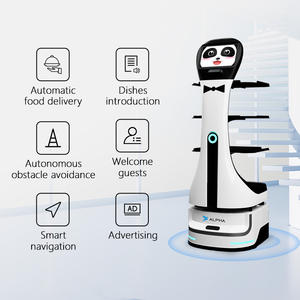 <span class=keywords><strong>Robot</strong></span> d'assistance hôtelière IA, <span class=keywords><strong>robot</strong></span> autonome pour la livraison de nourriture, la réception, <span class=keywords><strong>robot</strong></span> multifonctionnel, charge utile de 20 kg, LDS Slam+VSLAM - Product Image 3