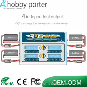 EV- CQ3 10A 4*100W 110-240V AC/DC 4 Channel Balance <b>Battery</b> <b>Charger</b> with 10W Discharge for <b>LiPo</b>/Li-Ion/LiFe Drones - Product Image 6