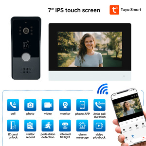 Système d'<span class=keywords><strong>interphone</strong></span> 7 pouces, vidéophone étanche avec caméra de vision nocturne, sonnette vidéo, déverrouillage pour villa - Product Image 2
