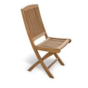Silla de Comedor Portátil Moderna y Económica para Exteriores, Muebles de Madera Maciza de Teca para Patio y Parque - Product Image 1