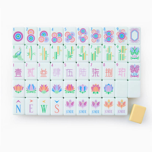 Juego de Mahjong Estadounidense Compatible con las Reglas de la NMJL, 160 Piezas, Fichas Acrílicas de Lujo Color Amarillo Limón, Apto para Juegos Sociales en Azoteas - Product Image 5