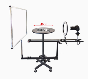 Nouvelle plateforme rotative de photographie à double axe 40/60 cm, support d'affichage panoramique à 360° horizontal et vertical pour cabine photo - Product Image 2