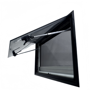 1300*600mm angle droit découpe <span class=keywords><strong>coin</strong></span> carré fenêtre de Type poussoir pour RV caravane remorque campeurs fourgons avec rideau - Product Image 1