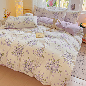 Student Dormitory <strong>Single</strong> <strong>Bed</strong> Three Piece Sets <strong>Bed</strong> Sheet <strong>Quilt</strong> Cover Four Piece Duvet Set Sheet Set - Product Image 6