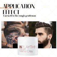 RTS Huati Sifuli INPLAYTHING Pâte mate naturelle sans résidu Tenue forte Cheveux Cire à base d'eau Pommade Mens Cheveux Argile Mat Boue