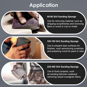 Éponge à polir CHOPAND, tampon de ponçage abrasif, surface abrasive, réutilisable, durable, éponge à <span class=keywords><strong>poncer</strong></span> moyenne et petite - Product Image 3