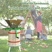 Broyeur à fruits et pommes 7L presse-agrumes manuel, pulpeur à gratter portable pour le pressage du vin et du cidre