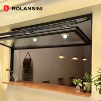 Fenêtre pliante verticale motorisée en aluminium Rolansini AS2047 pour villa, commerciale, facile à assembler, résistante au vent