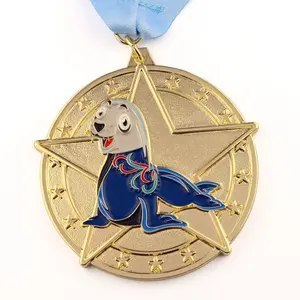 Bicycle Art Kids Football Easter Cyclothon Animal Medals With Ribbon