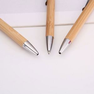 Eco-Friendly Bamboo Custom Logo Wooden Pen Case for Welcome <b>Gifts</b> Bamboo Ball Pen With Custom Logo - Product Image 3