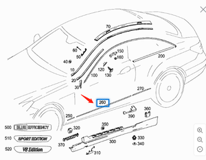 2077270122 pour mercedes-benz classe e <span class=keywords><strong>207</strong></span> e200 09-12 etc <span class=keywords><strong>porte</strong></span> gauche barre lumineuse - Product Image 6