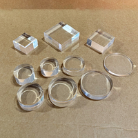 Blocs de présentation et supports ronds en acrylique transparent, cubes et cylindres en acrylique solide transparent pour l'affichage
