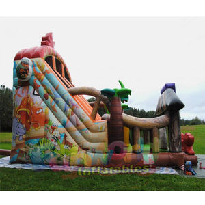 Mini toboggan gonflable parc animaux, jeux de diapositives gonflables, bon marché, vente en gros - Product Image 2