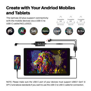 Tableta Gráfica Digital Profesional de Animación <span class=keywords><strong>Huion</strong></span> de 21.5 Pulgadas, Monitor de Dibujo <span class=keywords><strong>Kamvas</strong></span> <span class=keywords><strong>22</strong></span> Plus - Product Image 5