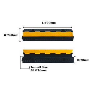 Caoutchouc Canal Câble Protecteur Couverture Câble Garde Câble Rampe Pont Entrepôt Rampe - Product Image 2