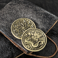 Grosir Pabrik Kancing Pelana Barat Modern Feng Shui Harga Murah Desain 3D Cetak UV Berlapis Emas Perunggu