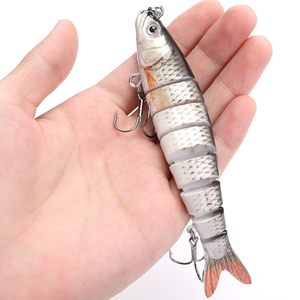 Bionic fish 8 segments sinking wobbler crankbait plastic lures best glide swim bait multi jointed fishing lure swimbait