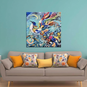 Printed Canvas: Phoenix Bird Abstract Colorful Wall Art,<b>WRAPPED</b> CANVAS - Product Image 2