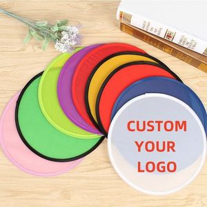 Custom Foldable Fans With Handle Collapsible Pocket Nylon <b>Fold</b> up Hand Fans Round Flying - Product Image 4