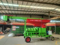 Décortiqueuse de maïs électrique mobile à double usage (sec et humide) à haute efficacité pour l'agriculture, avec alimentation automatique et fonction de batteuse de céréales
