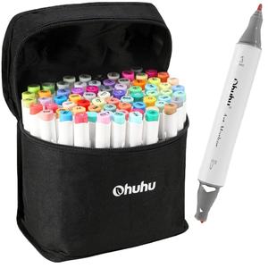 <span class=keywords><strong>Ohuhu</strong></span>-<span class=keywords><strong>rotuladores</strong></span> de doble <span class=keywords><strong>punta</strong></span>, 72 colores, Alcohol - Product Image 1