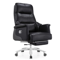Fauteuil inclinable de direction en cuir véritable, réglable en hauteur, avec siège pivotant, pour une utilisation moderne à la maison ou au bureau