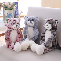 Dessin animé mignon longues jambes chat en peluche super doux tissu PP coton remplissage anti-stress vide 70-90cm hauteur cadeau pour enfants