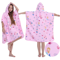 Poncho de plage à capuche en microfibre gaufrée recyclée, imprimé par sublimation, durable, de Wuxi Ivy Textile