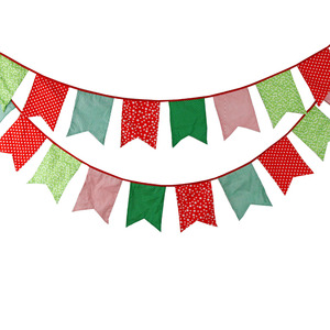 3.5M <span class=keywords><strong>multicolore</strong></span> tissu bruant 12 drapeaux en queue de poisson décor de fête de mariage bannière maison bébé douche carnaval <span class=keywords><strong>guirlande</strong></span> - Product Image 2