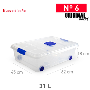 Contenitore portaoggetti con ruote da 31 litri per l'organizzazione domestica - Product Image 1