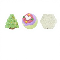 Boule de bain effervescente flocon de neige au bicarbonate de soude pour Noël, personnalisable en coffret cadeau arbre de Noël