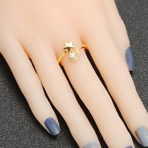 Bagues en or plaqué 24 carats JXX en gros, magnifiques bijoux pour femmes, bagues ouvertes en or pour mariage - Product Image 2