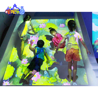 Multi-touch 3D Holograma AR Inmersivo Piso interactivo Proyector de interior Centro comercial Juegos Tobogán Alto brillo Gran capacidad
