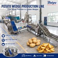 Installatie voor de productie van diepvriesfrieten, inclusief aardappelverwerkingsapparatuur met automatische snij-, blancheer-, voorfriteer- en verpakkingsfunctie