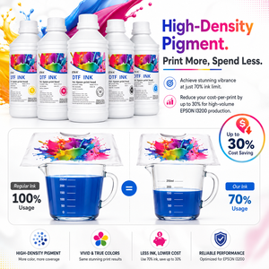Tinta de Pigmento DTF a Base de Agua de Secado Rápido y Suave para Impresión por Transferencia de Calor Epson XP600 I3200 para Camisetas, Textiles y Prendas de Vestir - Product Image 3