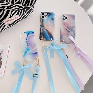 เคส TPU ลายหินอ่อนสายคล้องไหล่คาดไหล่แฟชั่น,สำหรับ <span class=keywords><strong>iPhone</strong></span> 11 Pro Max <span class=keywords><strong>XS</strong></span> Max XR X 7 8 6 6S Plus ฝาครอบแบบนิ่ม - Product Image 3