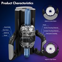 Masturbateur électrique automatique pour hommes à double poignée réglable avec support pour téléphone portable
