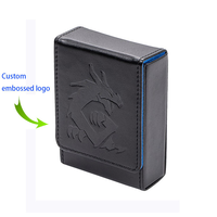 Étui en cuir PU personnalisé avec logo en relief, porte-cartes TCG, boîte de rangement pour cartes à collectionner pour les magasins de jeux, les collectionneurs, la vente en gros, OEM, ODM