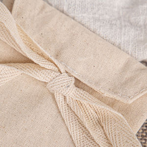 맞춤형 로고 유기농 면 봉투 주얼리 가방 포장 시계 팔찌 포장 스크린 인쇄 - Product Image 4