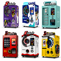 Distributeur automatique de coques de téléphone DIY, terminal de vente au détail interactif en libre-service à monnayeur, avec plateau de jeu de flipper en acrylique, garantie 1 an