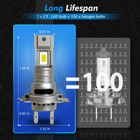 Lampu Depan Mobil LED Heyword Z1 Baru, Lampu Utama H1/H7/H4/9005/9006/ HB3/HB4 55W 12V 6500K