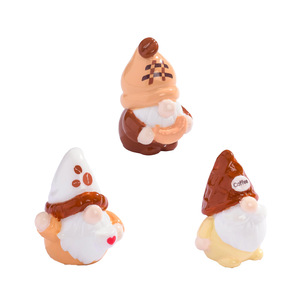 Cute Coffee Colored Gnome Figurines Resin Miniature Garden Ornaments Indoor Outdoor Decorations Irregular Shape Freestanding - Product Image 1