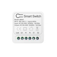 Interrupteur intelligent Wi-Fi Tuya Mini 2 voies pour domotique, compatible 10A/16A, interrupteur DIY intelligent