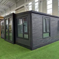 Maison conteneur de luxe extensible de 40 pieds, 72 m², maison mobile avec cuisine et toilettes, mini-maisons de vacances, cabane portable, bureau