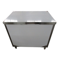 Armoire de rangement commerciale en acier inoxydable brossé, certifiée NSF, robuste, résistante à la corrosion, à 2 niveaux, réglable, avec porte