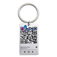 Fabrikpreis Individueller QR-Code Schlüsselanhänger Lieblingslied QR-Scan Schlüsselring Musik-Schlüsselanhänger Hundemarke Katzenlied Firmeninformationen