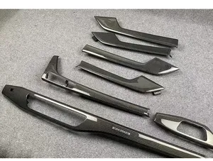 7pcs Carbon Fiber Gear Shift Decor <b>Frame</b> Interior Door Panel Trim for Audi A4 B9 <b>A5</b> S5 S4 2017-2025 Car Interior Accessories - Product Image 6